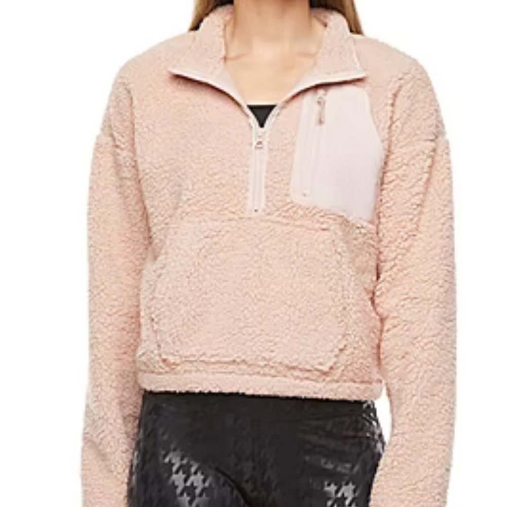 Version Women’s Long Sleeve pullover sweater collar neck, Peach Whip color, L